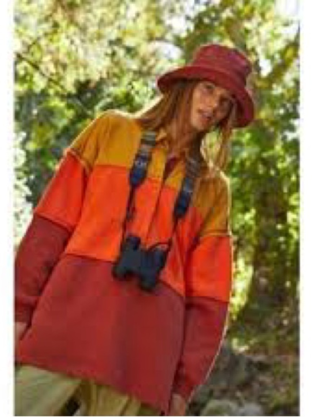 Free People Colorblock Rugby Pullover - Yellow, Orange, Rust - Picture 11 of 12